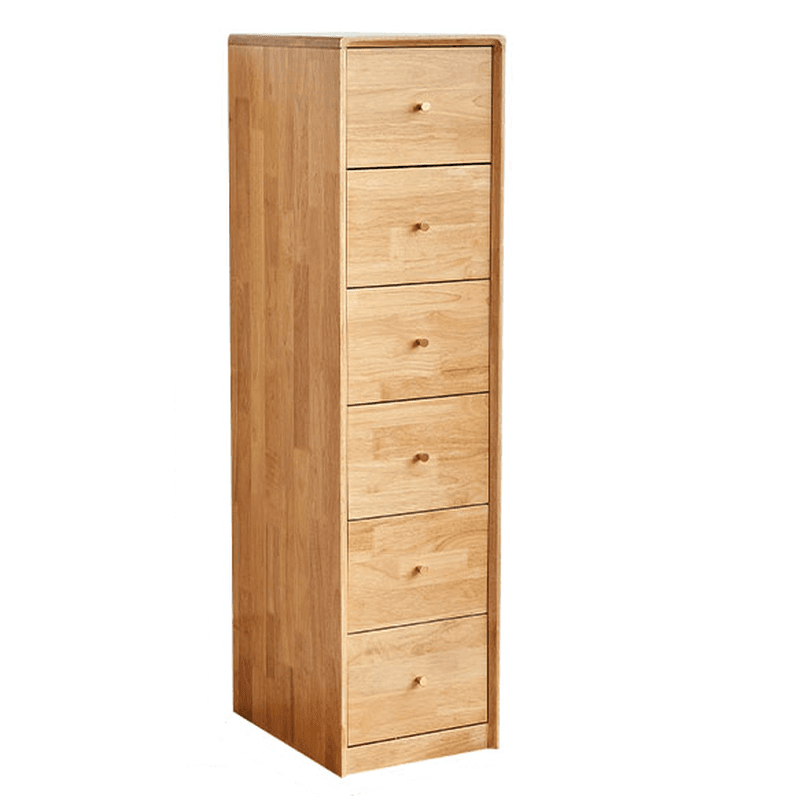 Minimalist Natural Wood Bachelor Chest with 6 Drawers, Vertical Orientation - image 11