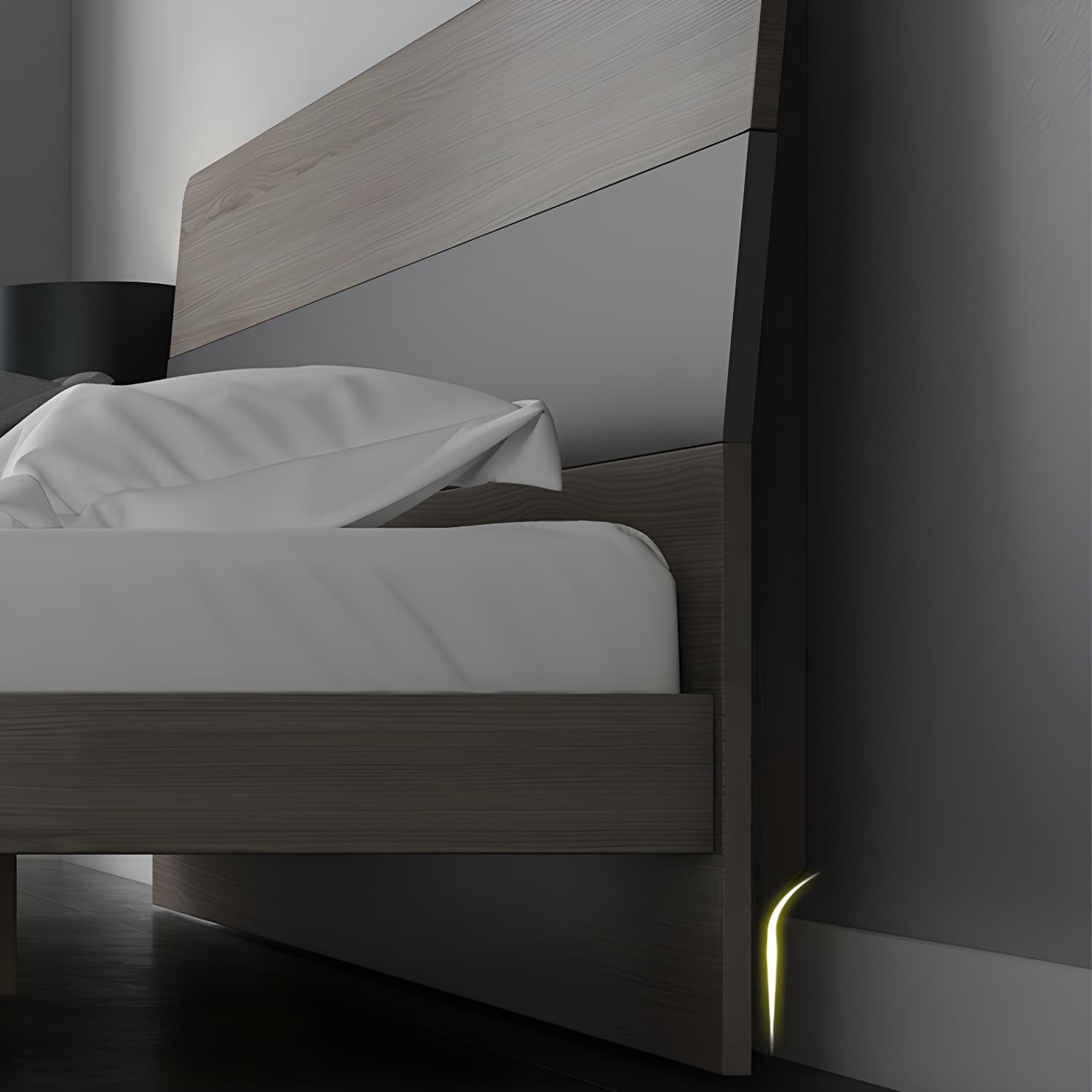 Modern Style Wood Bed with Headboard Low Profile Standard Bed - image 6