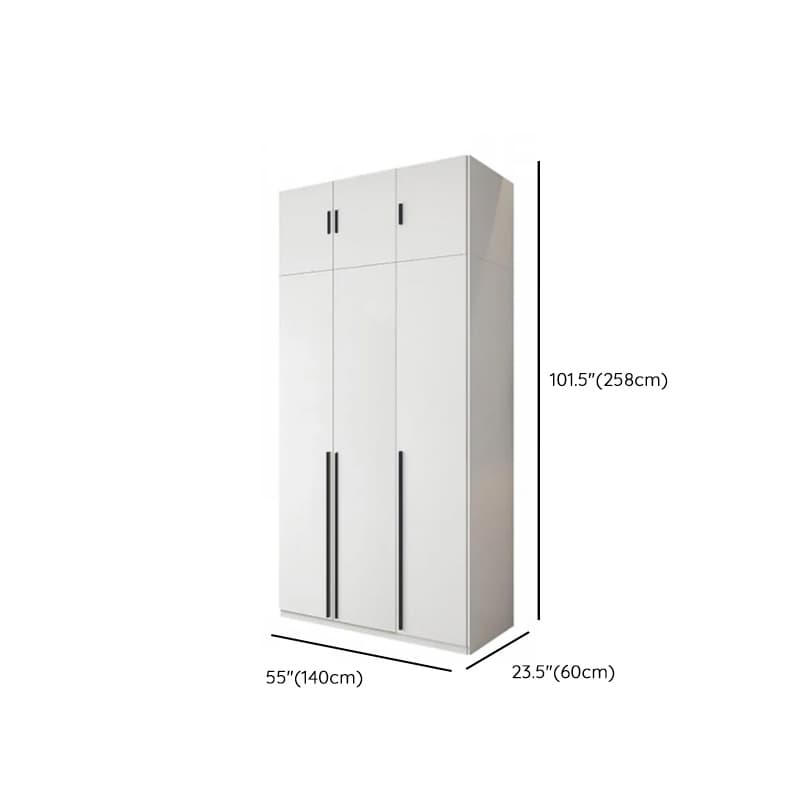 White Lumber Detached Wardrobe Closet with Soft Close Drawer, Door, Interior Shelves, and Clothing Rod - image 25