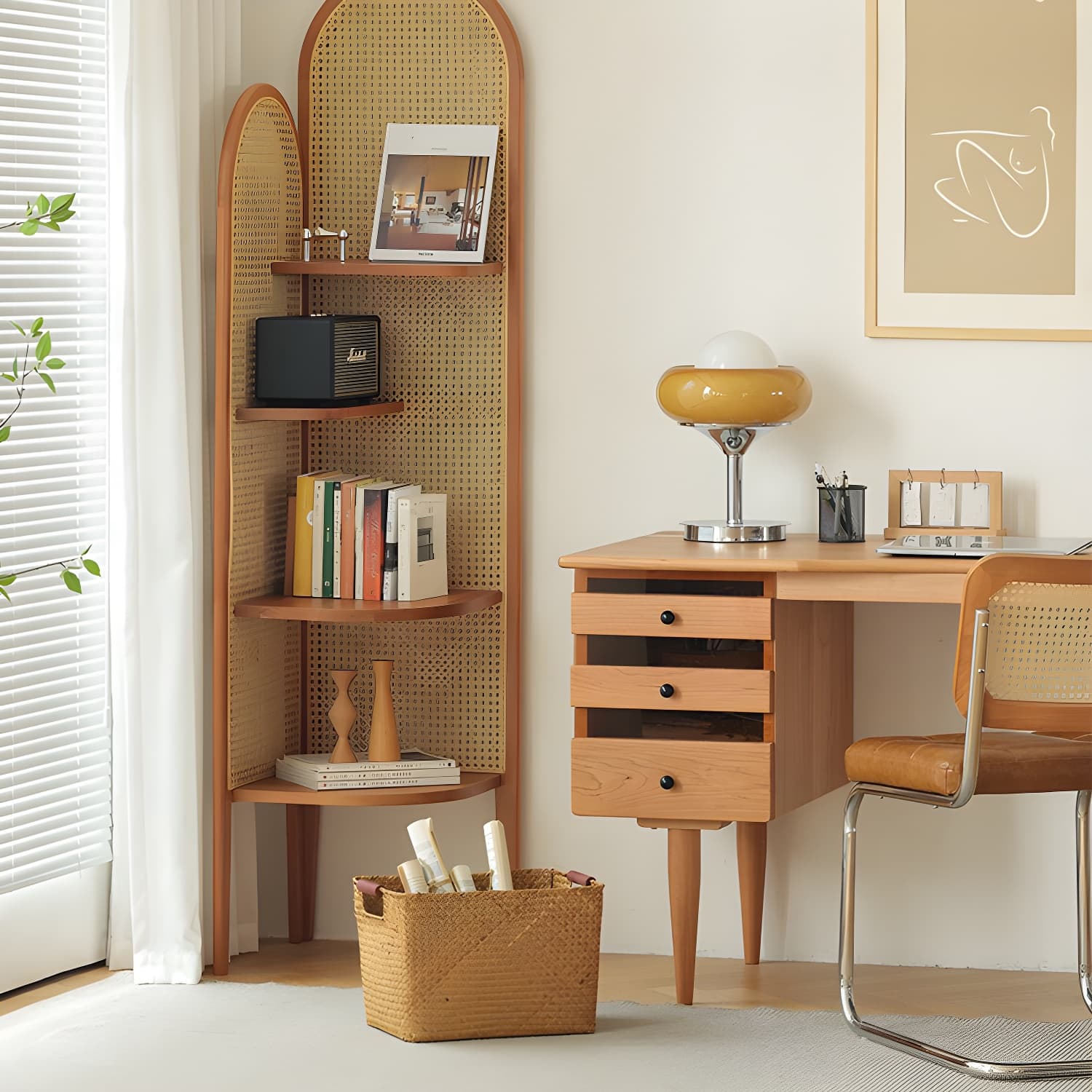 71.3" Tall Corner Chest Solid Wood Triangle Storage Cabinet with 4 Shelves - image 11