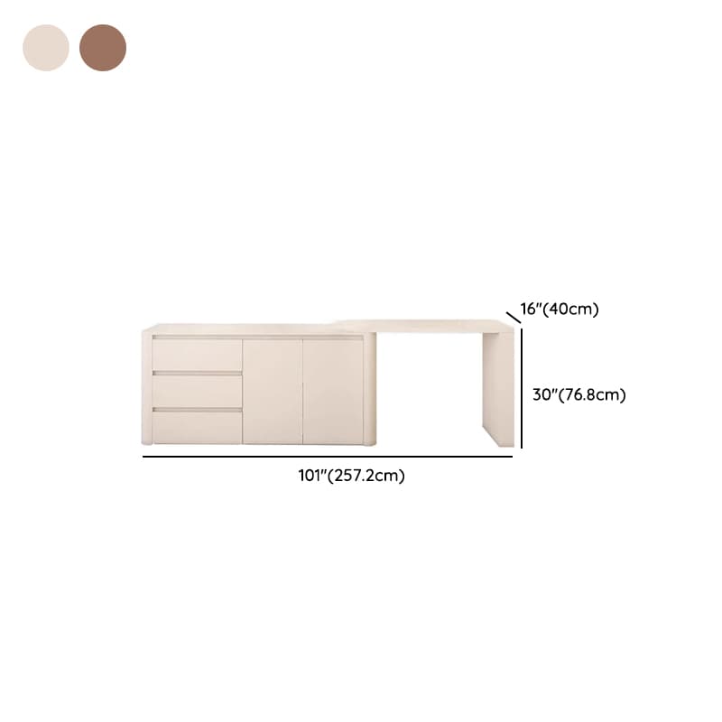 Modish Engineered Wood Large Makeup Vanity with 3 Drawers - image 15