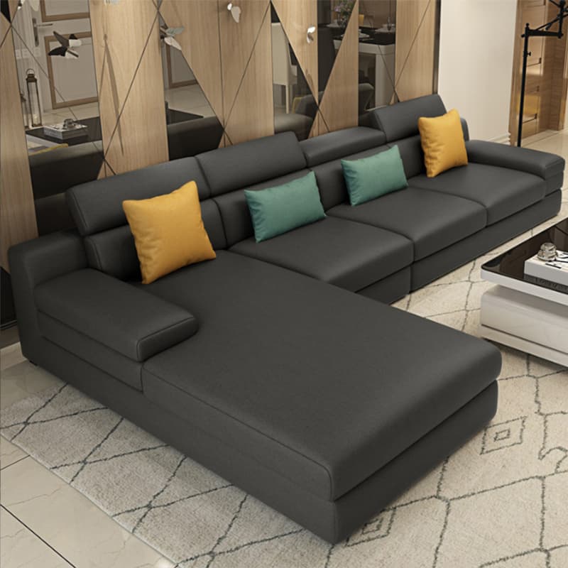 Modern L-Shaped Left Orientation Sectional Sofa in Large Size - image 3