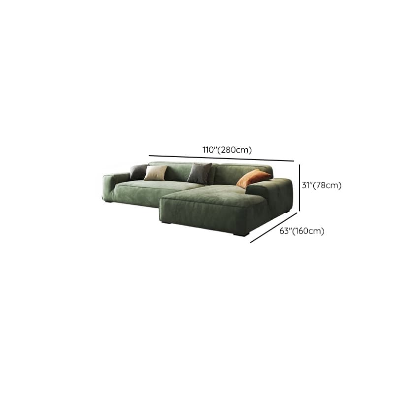 Living Room Use L-Shape/Straight Pine Green Right Hand Facing/Horizontal Sofa Chaise/Sofa with Concealed Support - image 19