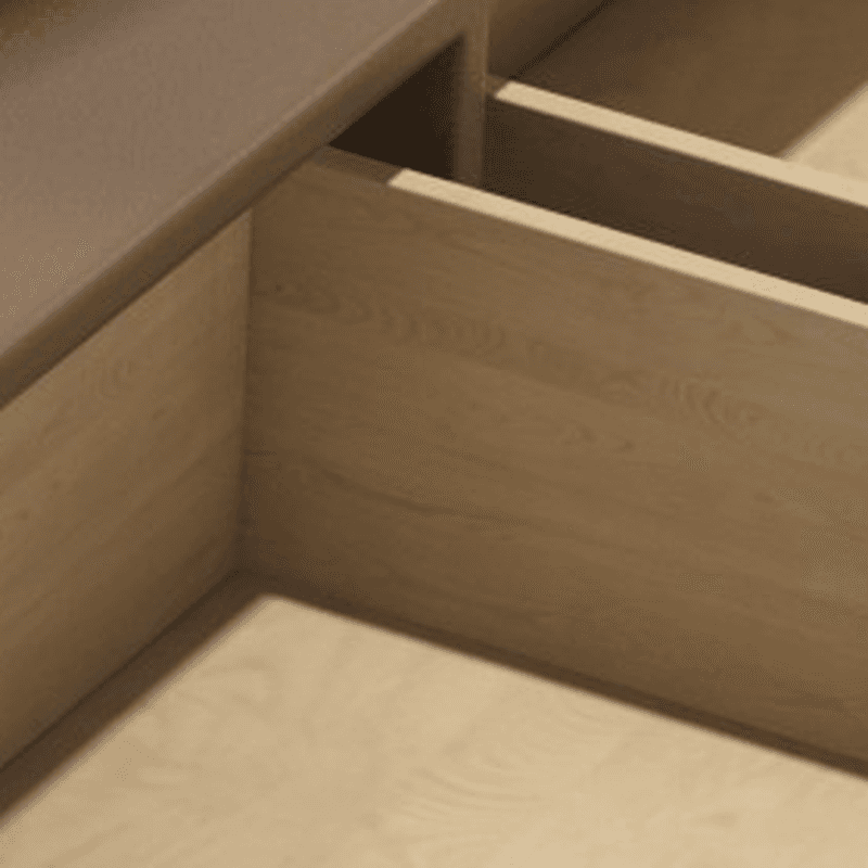Storage Included Panel Bed with 3 Storage Boxes, Pine Wood Frame, and Sponge Upholstery - image 4