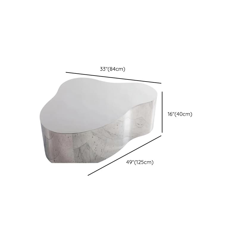 Silver/Polished Brass Alloy Irregular/Rounded Accent Table - image 10