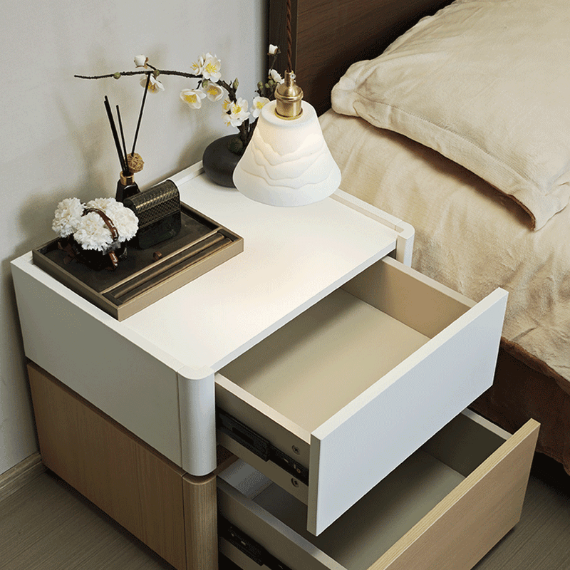 Modish Nightstand With Drawer Organization Featuring 2 Drawers and Composite Wood Countertop - image 14