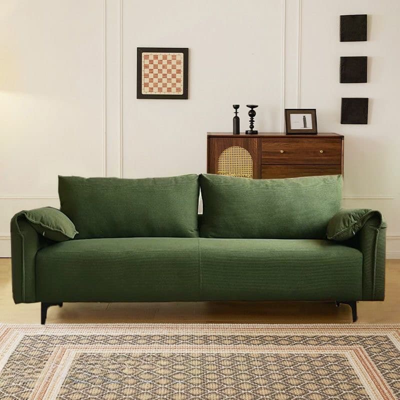 Modish Standard Sofa in Coal/Dove Grey/Off-White with 1 Pillow