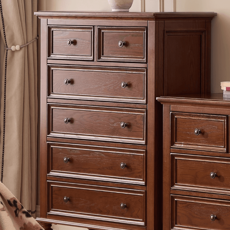 Cocoa Retro Ash Wood Double Dresser/Lingerie Chest/Bachelor Chest with 9/7/8 Drawers in Horizontal/Vertical Orientation - image 3