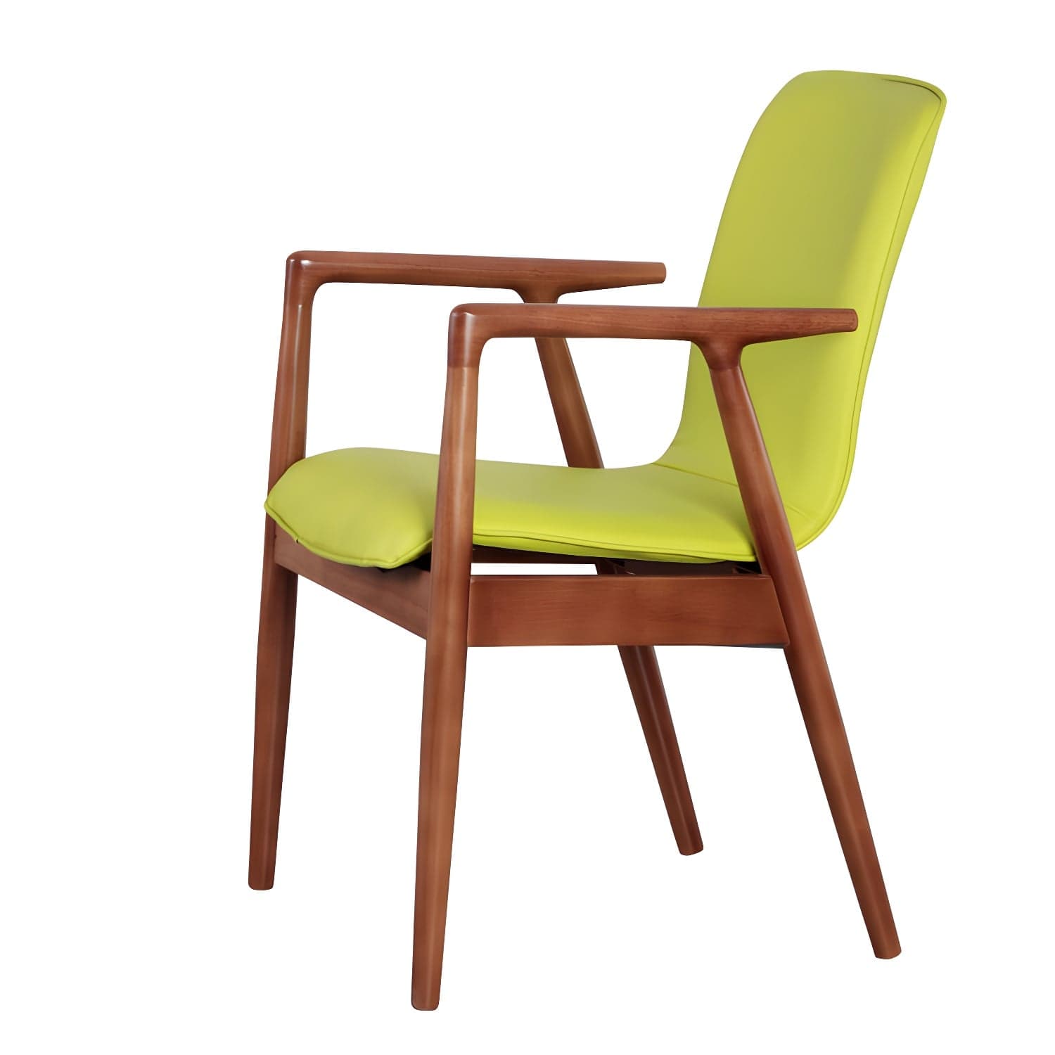 Modern Style Chair Dining Arm Chairs with Wooden Legs for Kitchen - image 5
