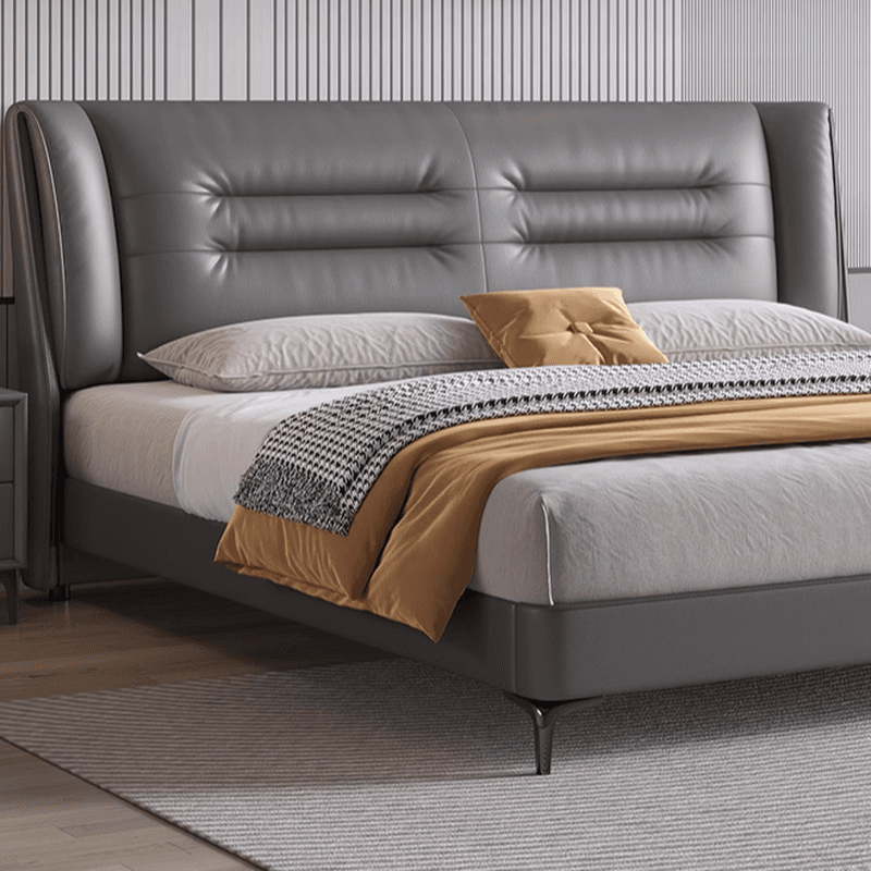 Grey Solid Color Storage Bed/Platform Bed with Pine Wood Frame for Living Room - image 5
