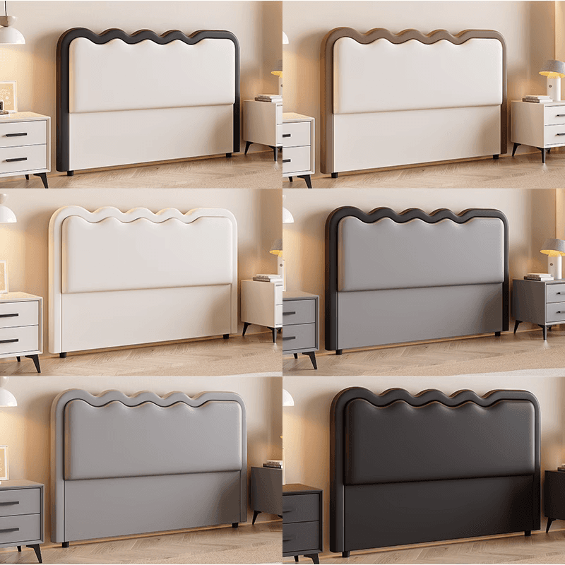 Modern Simple Style Panel Headboard in Natural Wood for California King/King/Queen Bed with No Distressing, Sponge Upholstery Fill, Free-standing Standard Installation, and Standard Height - image 8