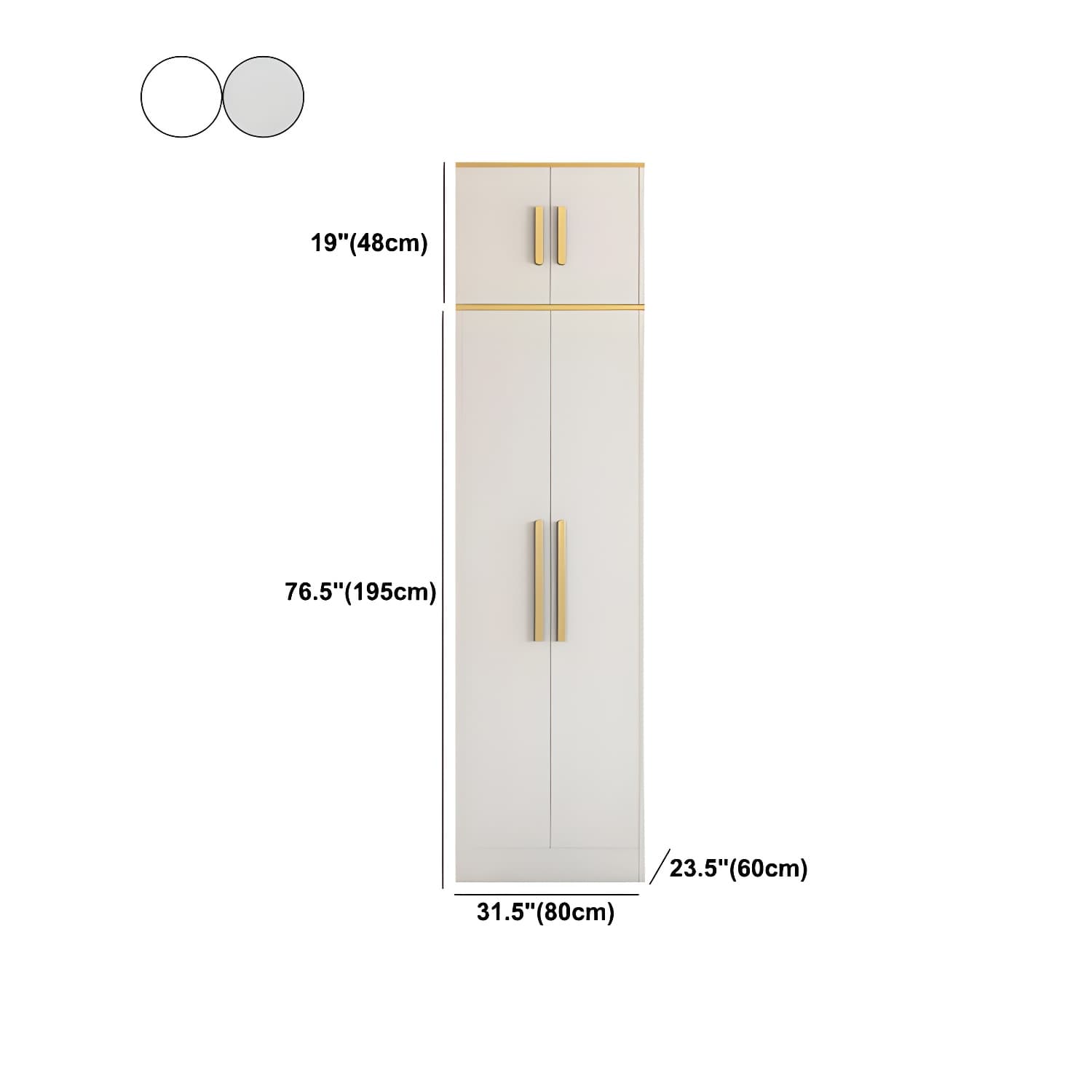 Contemporary Style Wardrobe Wooden Wardrobe Closet with Drawer - image 24