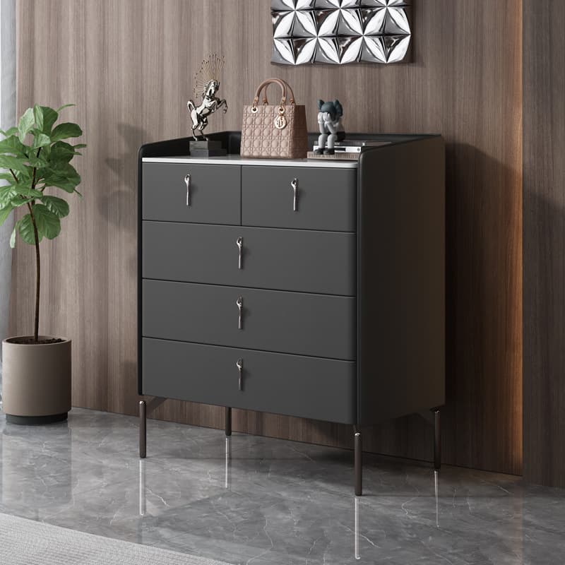 Modern Simple Style Stone Double Dresser/Bachelor Chest, Horizontal/Vertical