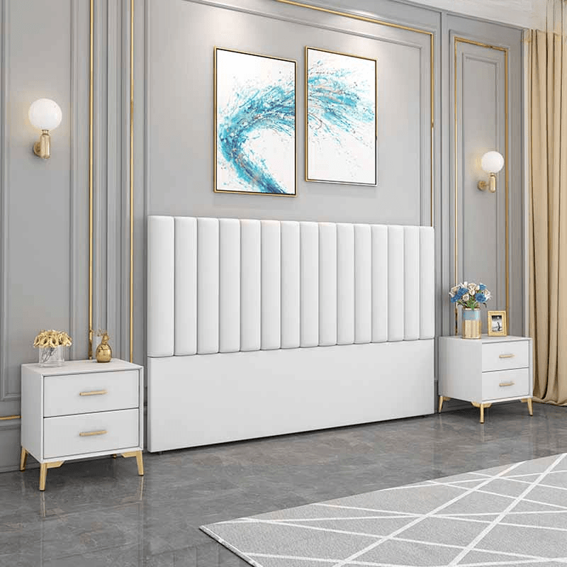 Modern Simple Style Panel Headboard in Natural Wood with No Distressing, Rectangle Shape for King/Queen/Full Bed, Featuring Sponge Upholstery and Standard Height - image 7