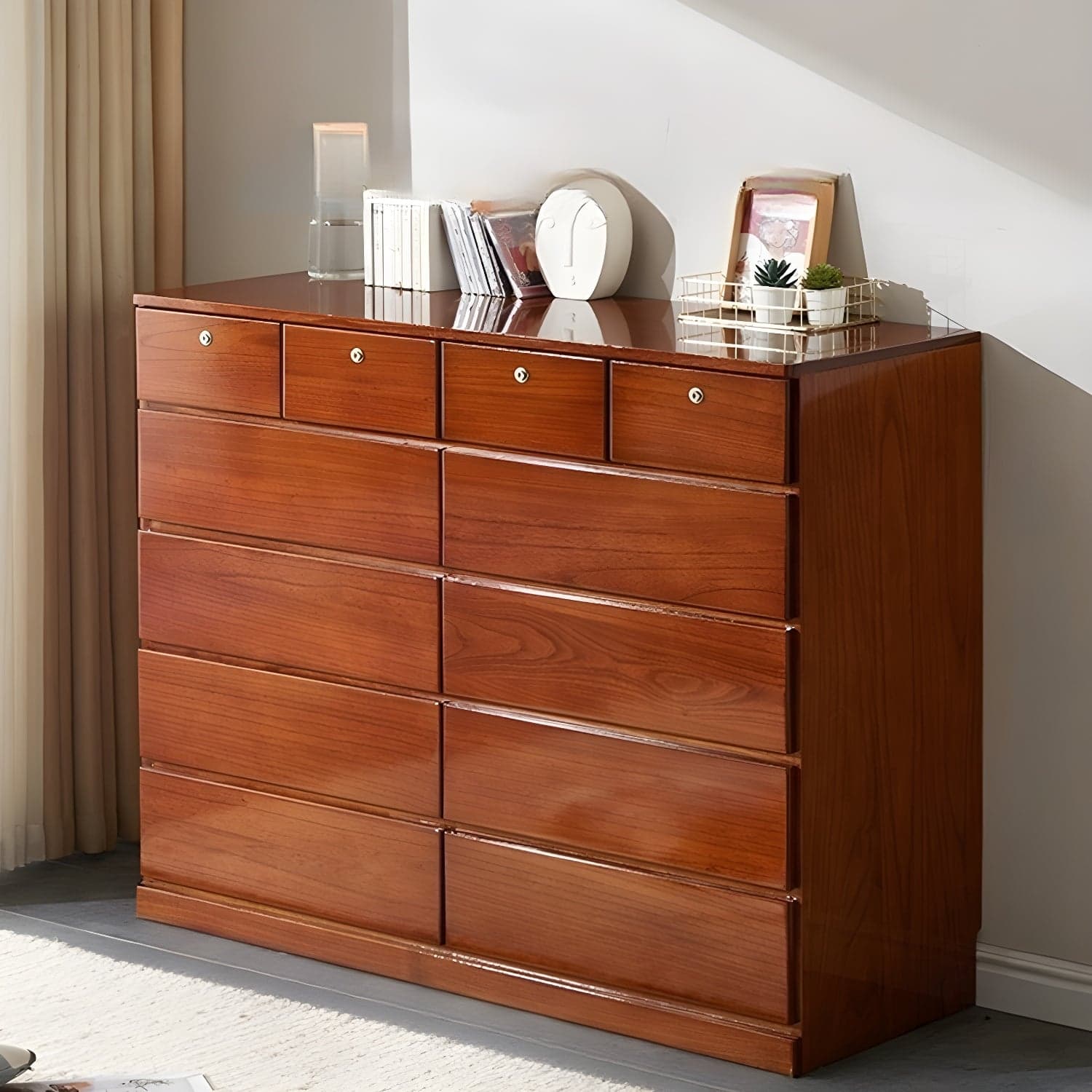Elegant Medium Wood Scandinavian Dresser with Self-Close Drawers - image 4