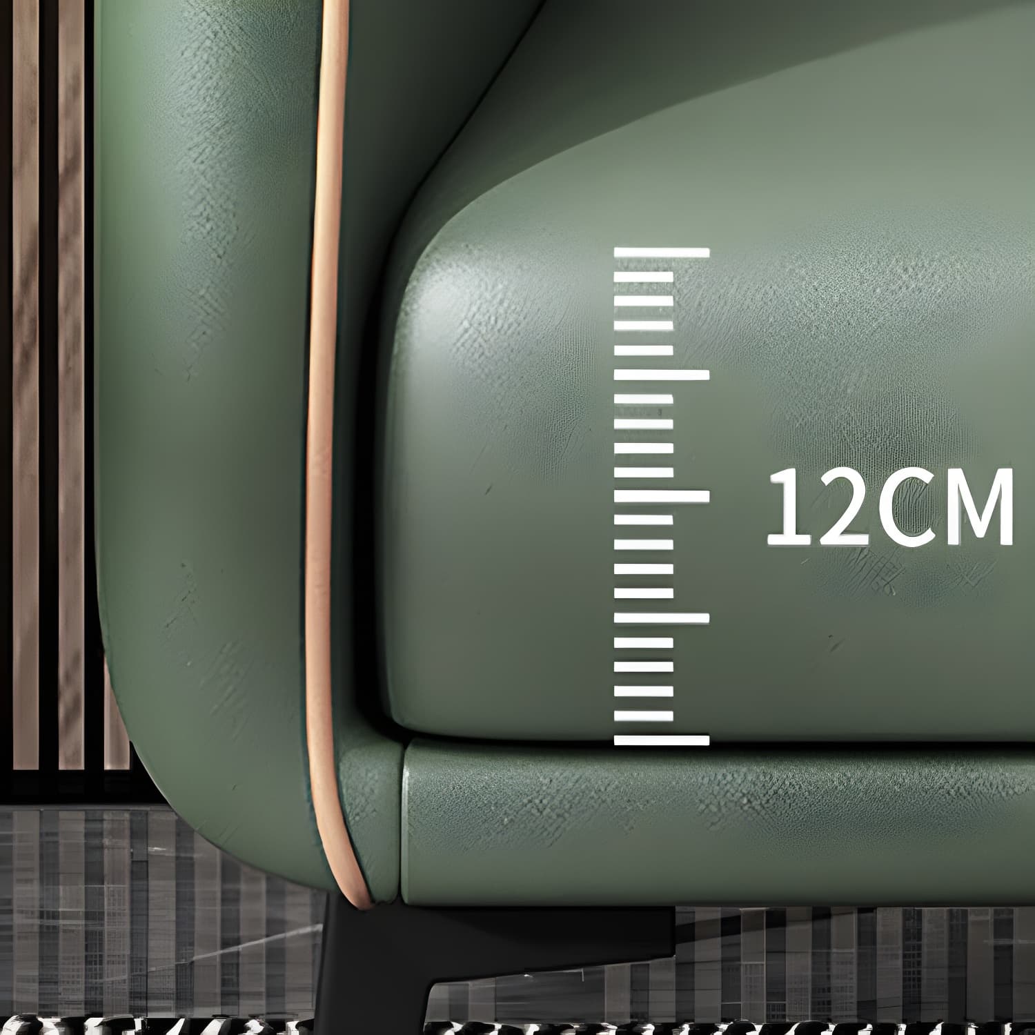 Modern Square Arm Standard Sofa Metal Legs Settee for Living Room - image 16
