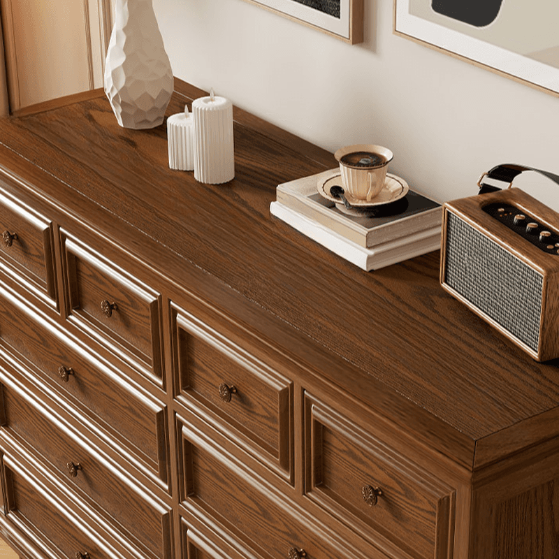 Trendy Raw Wood Console Dresser with 8/10/5 Drawers in Horizontal/Vertical Orientation - image 7