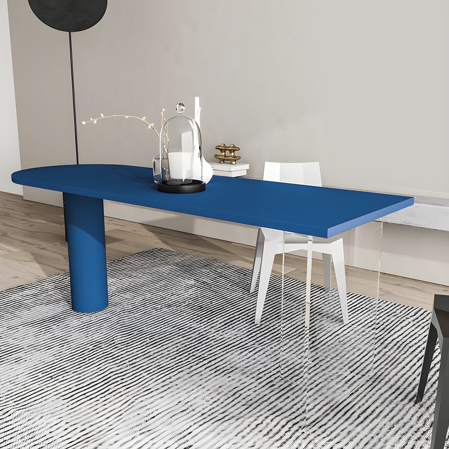 Pine Solid Wood Dining Table Contemporary Dining Table with Double Pedestal - image 5