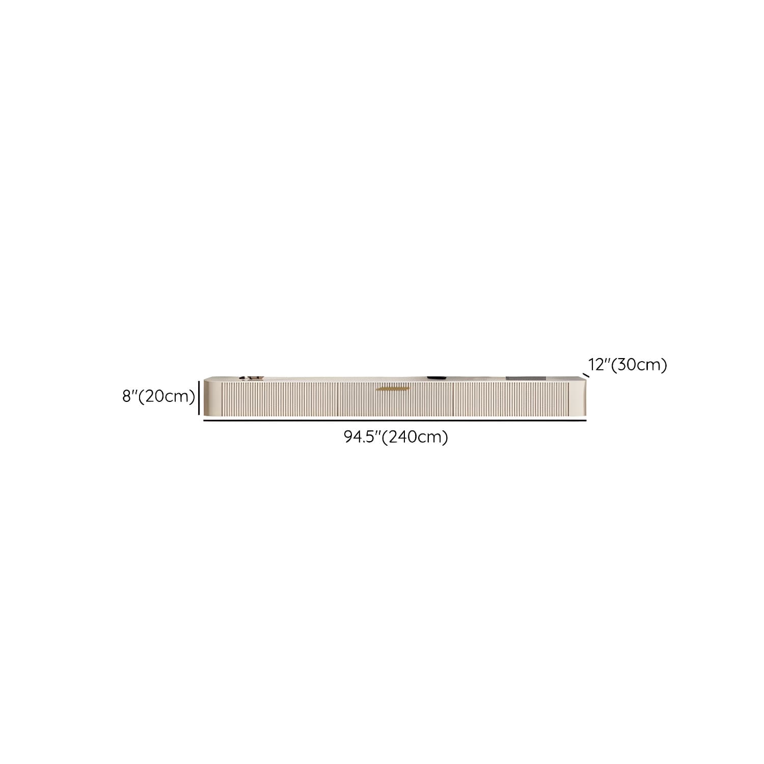 Enclosed Storage Stand Console Floating TV Media Console with Drawers - image 11