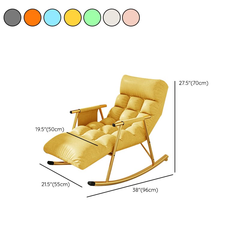 Chic Indoor Modern Rocking Chair - Upholstered, with Tuft and Track Arms, Seats One - image 21