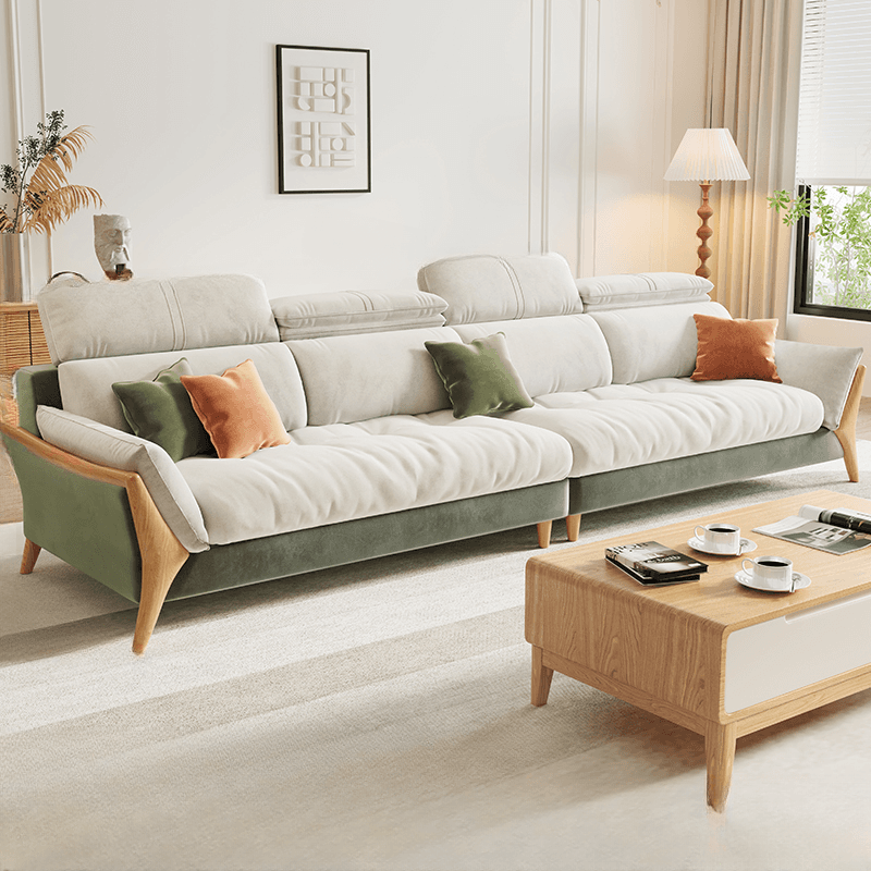 Straight/L-Shape Chalk Sofa/Sofa Chaise with Horizontal/Left Orientation and Standard Foam Seat Fill - image 8