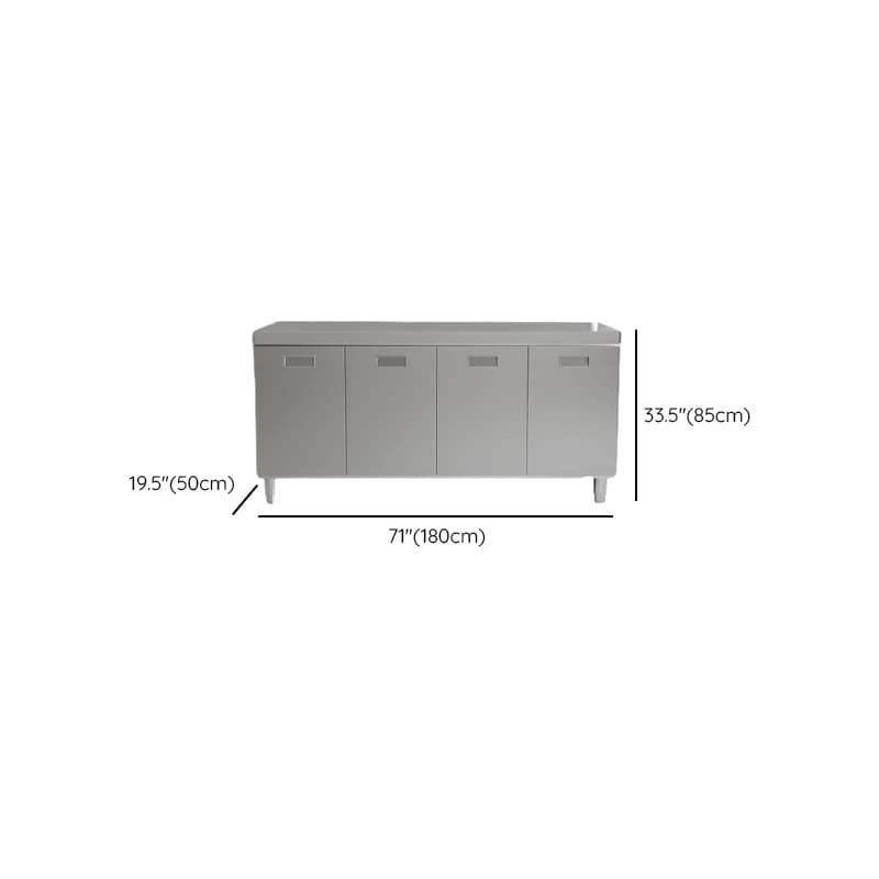Simple Metallic Alloy Standard/Narrow Buffet Table with 2 Shelves, 4 Doors/3 Doors/2 Doors & Functional Storage Cabinet - image 18