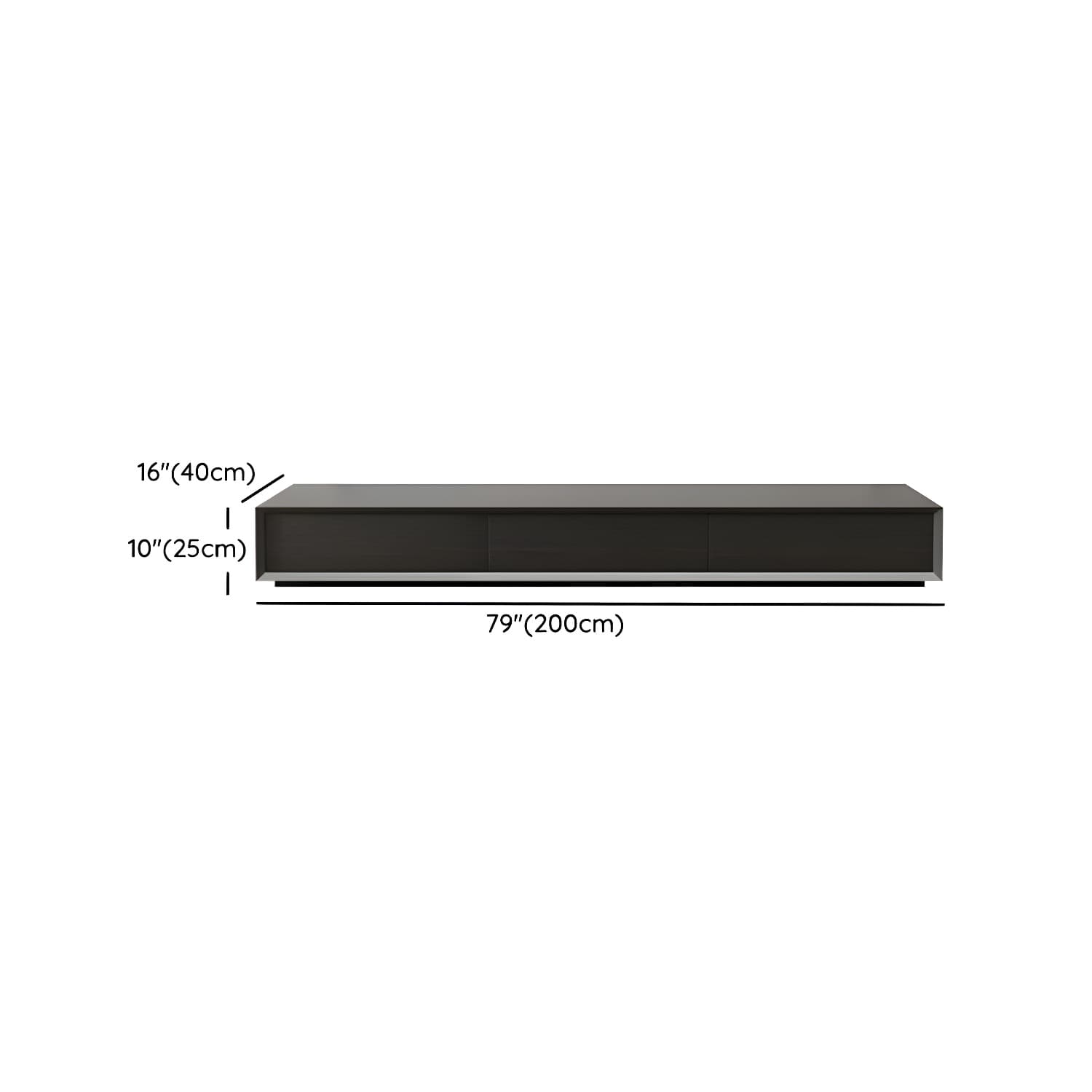 Modern Minimalist Black Finish TV Stand Console with Storage Drawers - image 17