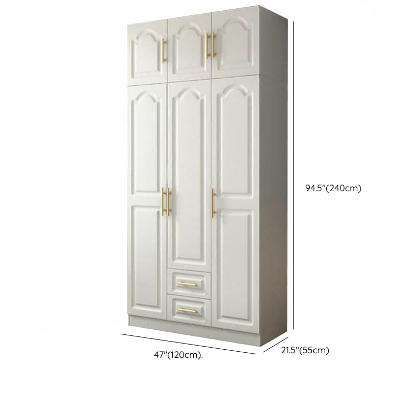 Contemporary Wood Chalk Wardrobe Closet with Interior Shelves&Clothing Rack&3-Drawer/6 Drawers/5-Drawer - image 16