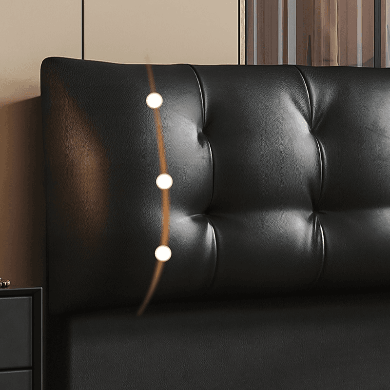 Modish No Distressing Button-tufted Panel Headboard with Rectangle Shape for King/Queen/Full Bed, Featuring Sponge Upholstery Fill and Standard Height - image 8