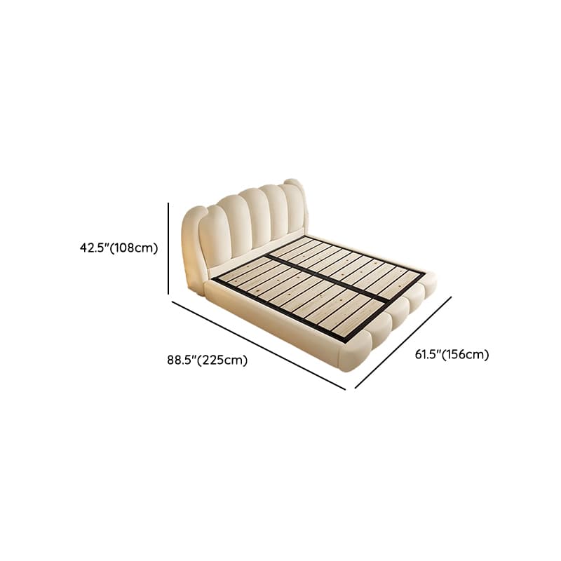 Solid Color Storage Included Panel Bed with 3 Storage Boxes, Panel Headboard, and Sponge Upholstery for Bedroom - image 11
