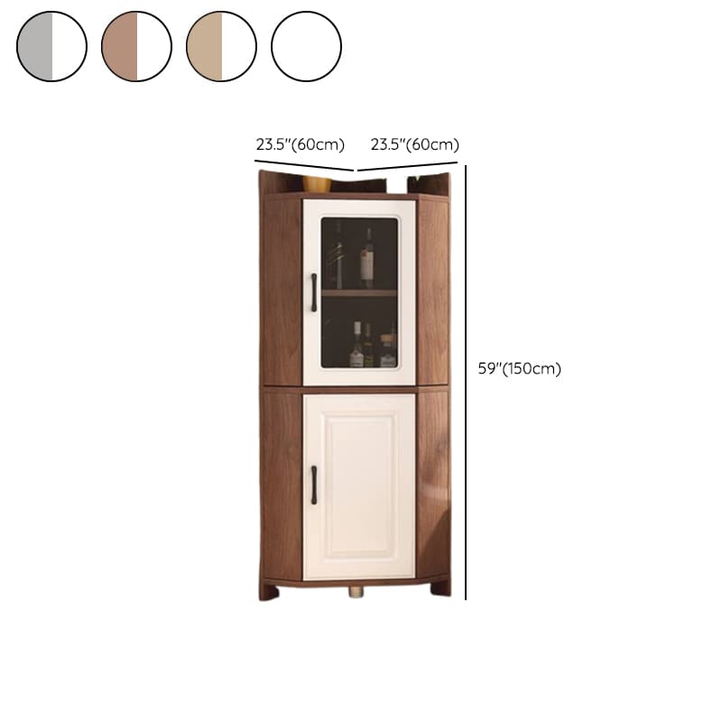 Gray/Wood Grain Unattached Accent Cabinet with Engineered Wood for Living Room - image 15