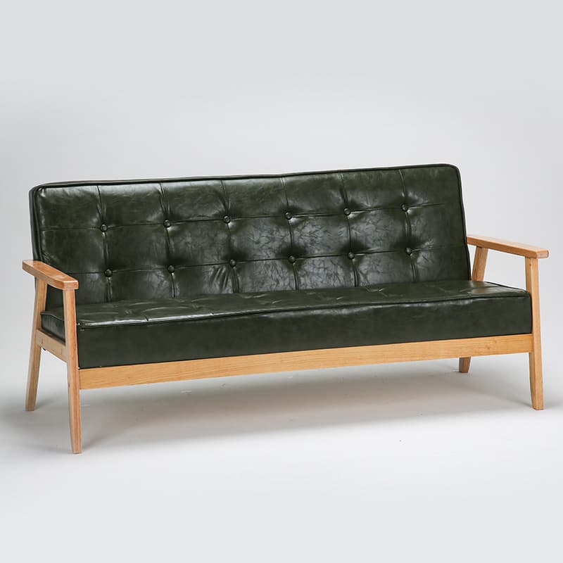 Modern Wood Frame Tufted Back Sofa with Cotton Seat Sleek and Stylish Seating - image 19