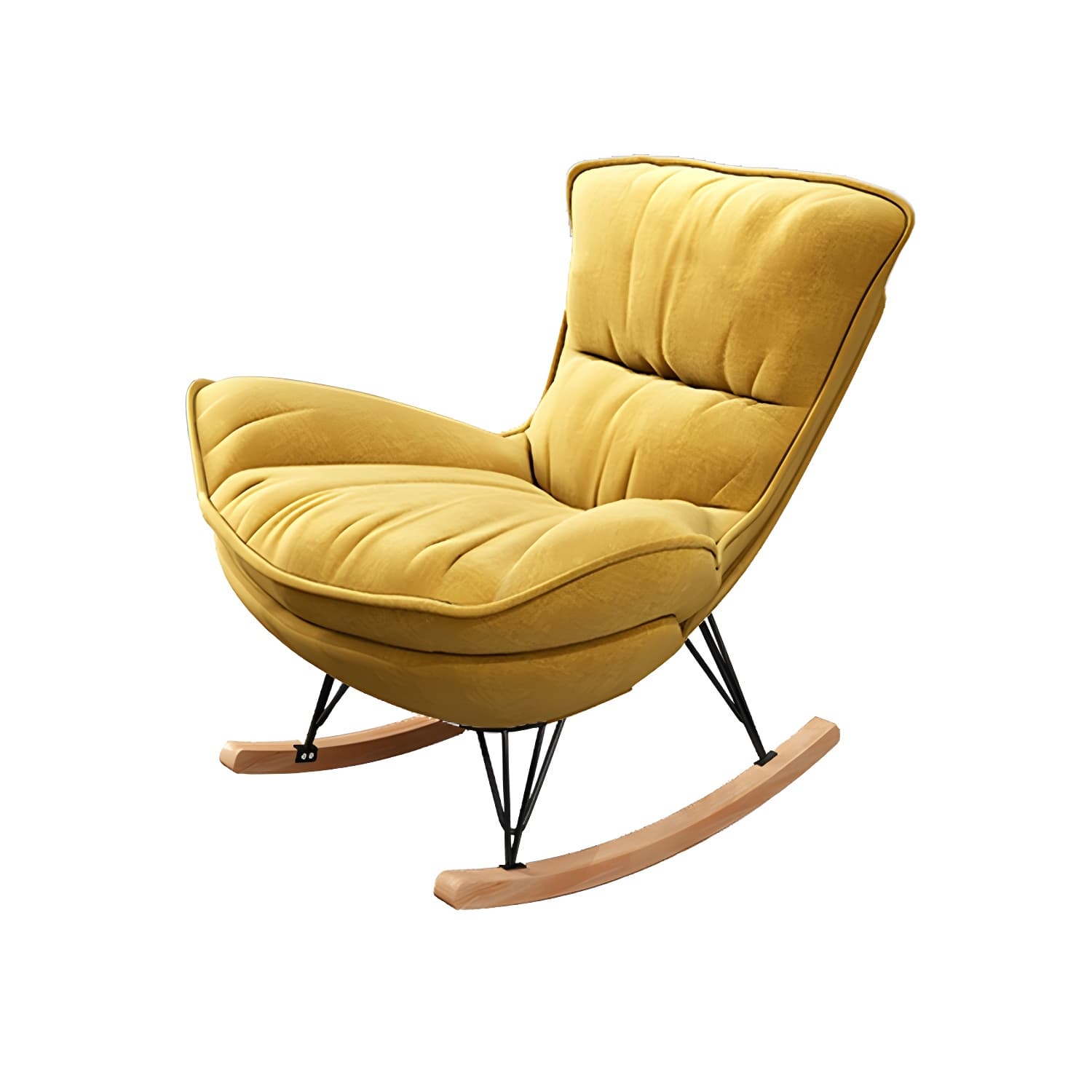 31" Wide Upholstered Rocking Accent Chair with Light Legs for Living Room - image 8