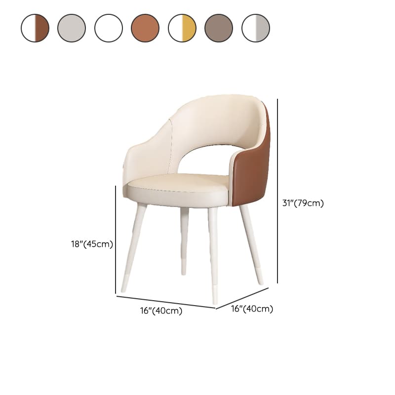 Modern Simple Style Arm Chair with Ventilated Back, Padded Upholstery, Arms, and Metal Legs - image 13
