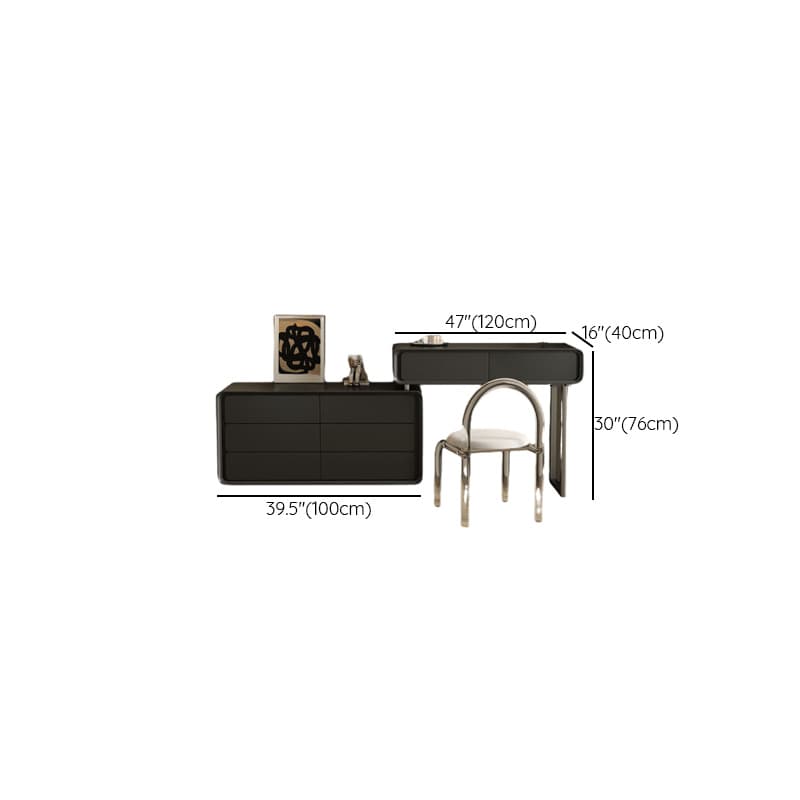 Modish Large Vanity Set with Laminate Table Top, White Chair, 8 Drawers, Light Up Mirror - image 19