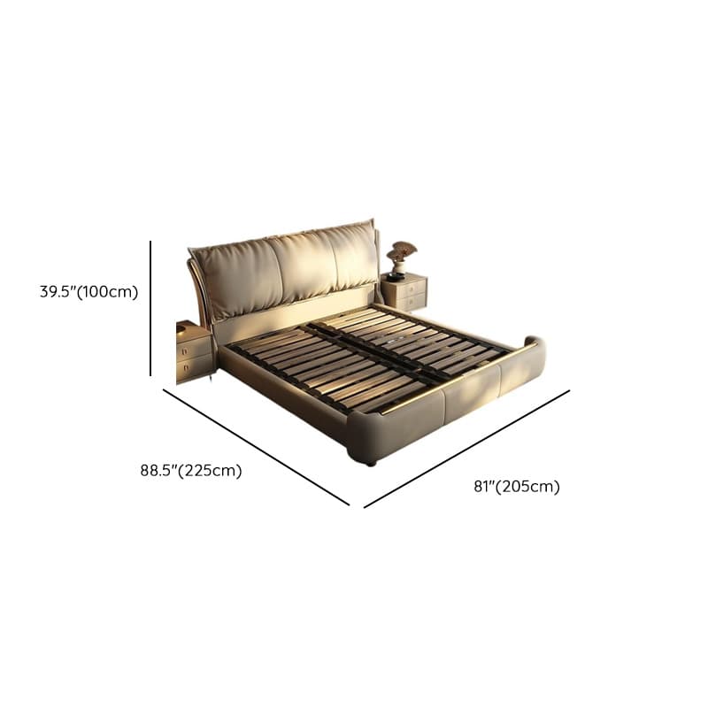 Light Gray Luxurious Solid Color Storage Bed/Platform Bed with Pine Wood Frame for Living Room - image 10