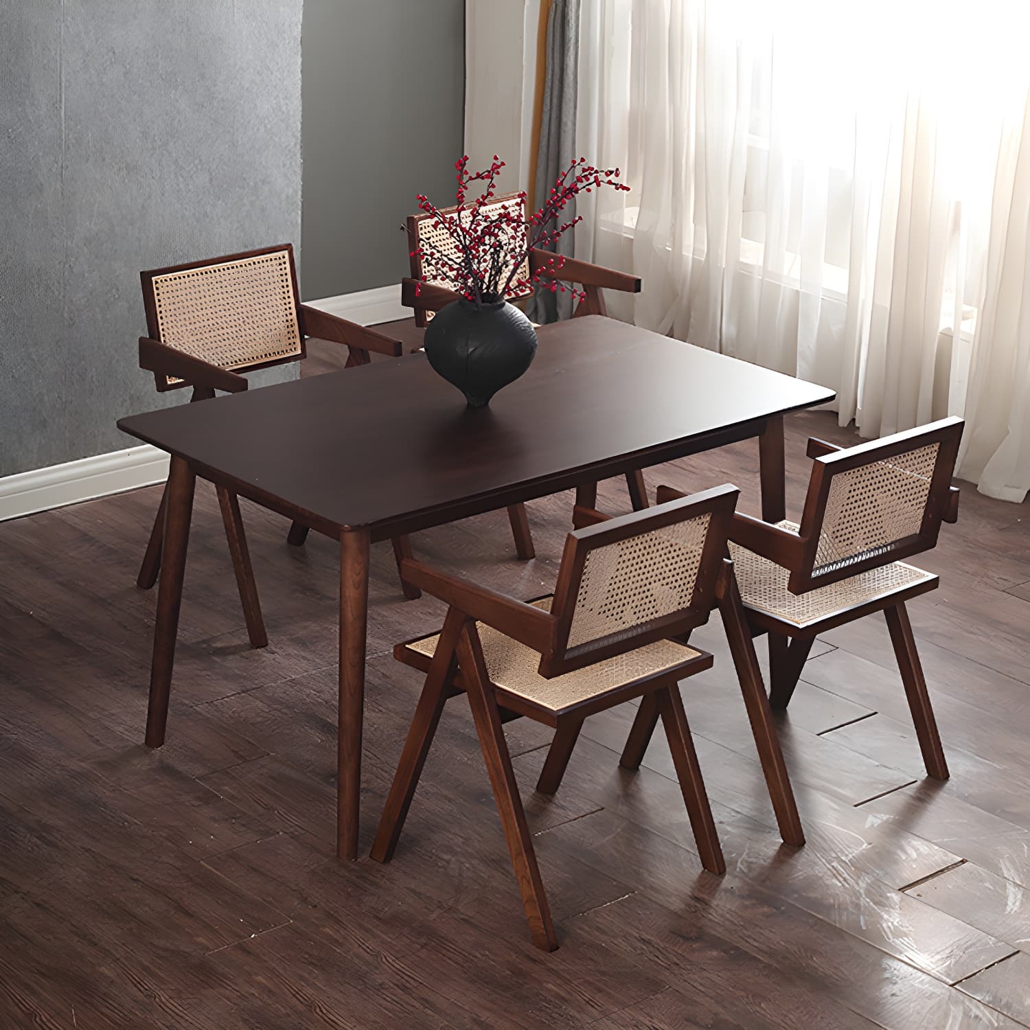 Contemporary Dining Room King Louis Back Solid Wood Dining Chair - image 14