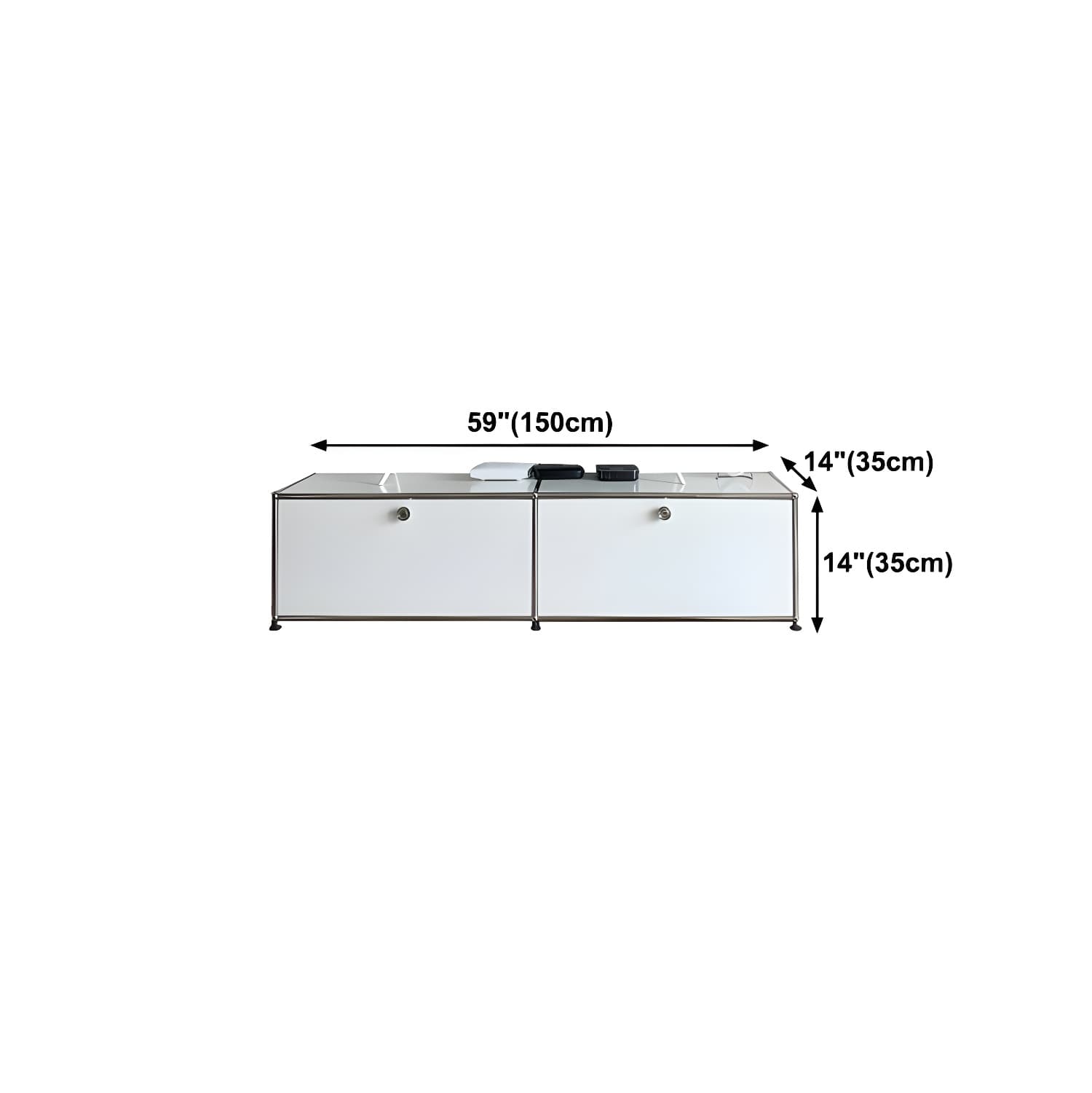 Stainless Steel Sideboard Modern Style Dining Sideboard with Locking Cabinet - image 21