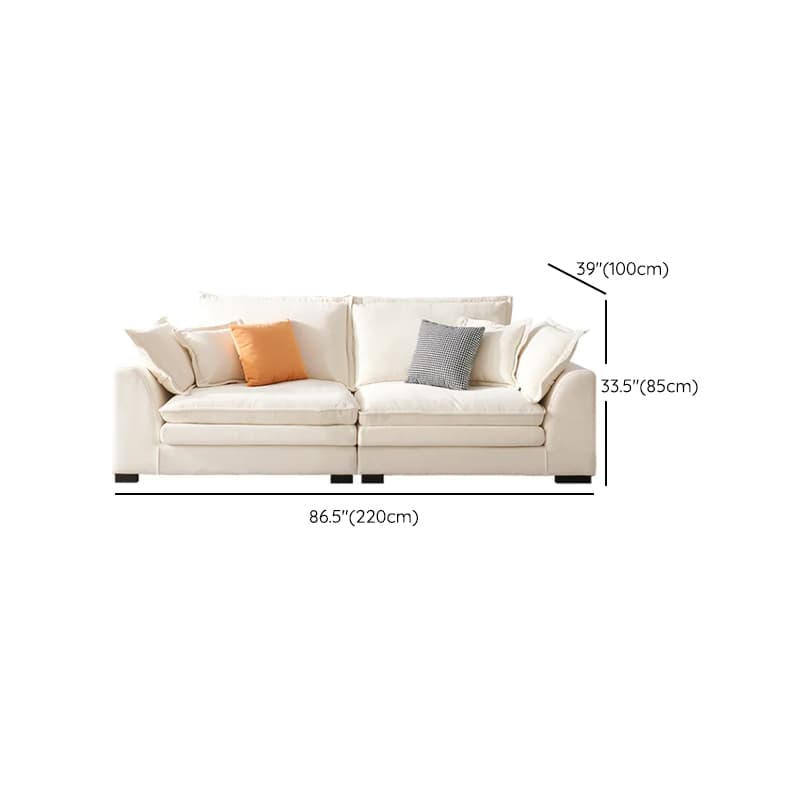 Minimalist Straight/L-Shape Horizontal/Right Sofa Couch /Sofa Chaise in Cream with Concealed Support - image 17