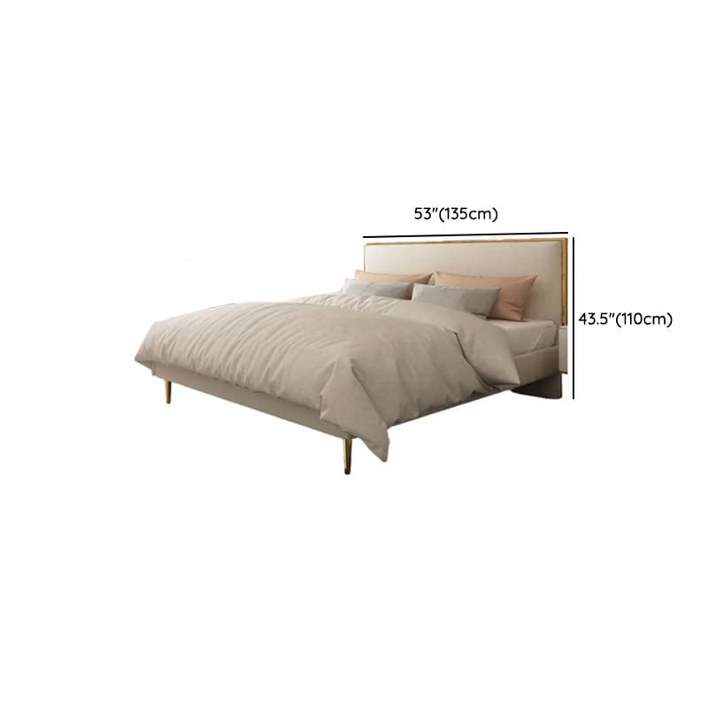Free-standing Standard Standard（36-55“） Full(54"W x 75"L) Wood Rectangle Sponge Panel Headboard With Legs - image 11
