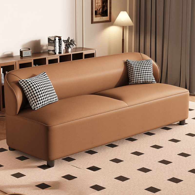 Trendy Solid Color Stain Resistant Loveseat in Emerald Green/Auburn/Beige for 2 People - image 8