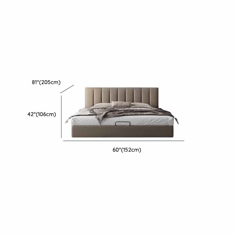 Grey Solid Color Storage Included/Panel Bed for Bedroom - image 13