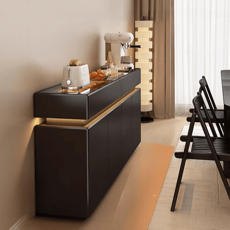 Elegant Sideboard with 8/12 Drawers, Glass Countertop, and Illuminating Lighting - image 6
