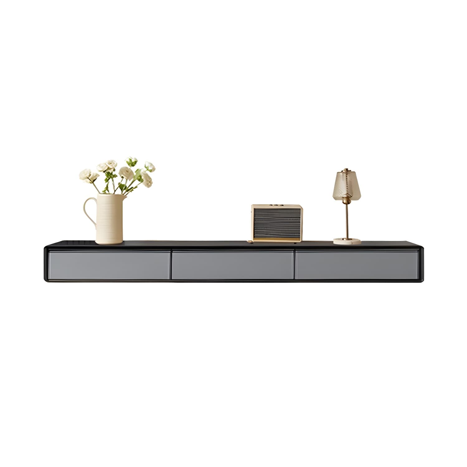 Contemporary Wood Media Console TV Stand with Drawer and Door