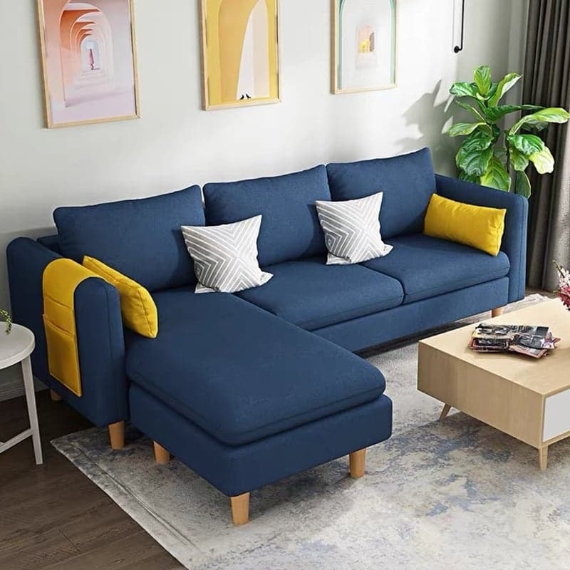 Modern L-Shape Reversible Sofa Recliner with Pine Frame and Storage