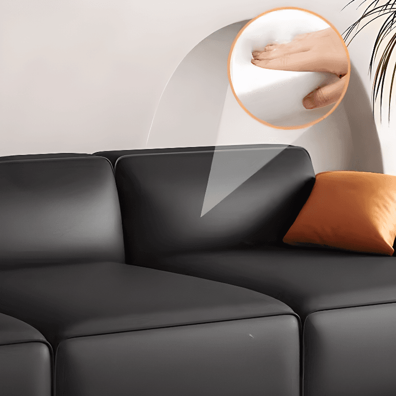 Midnight Black/White Standard Sofa/Loveseat with Armrest for Drawing Room - image 6