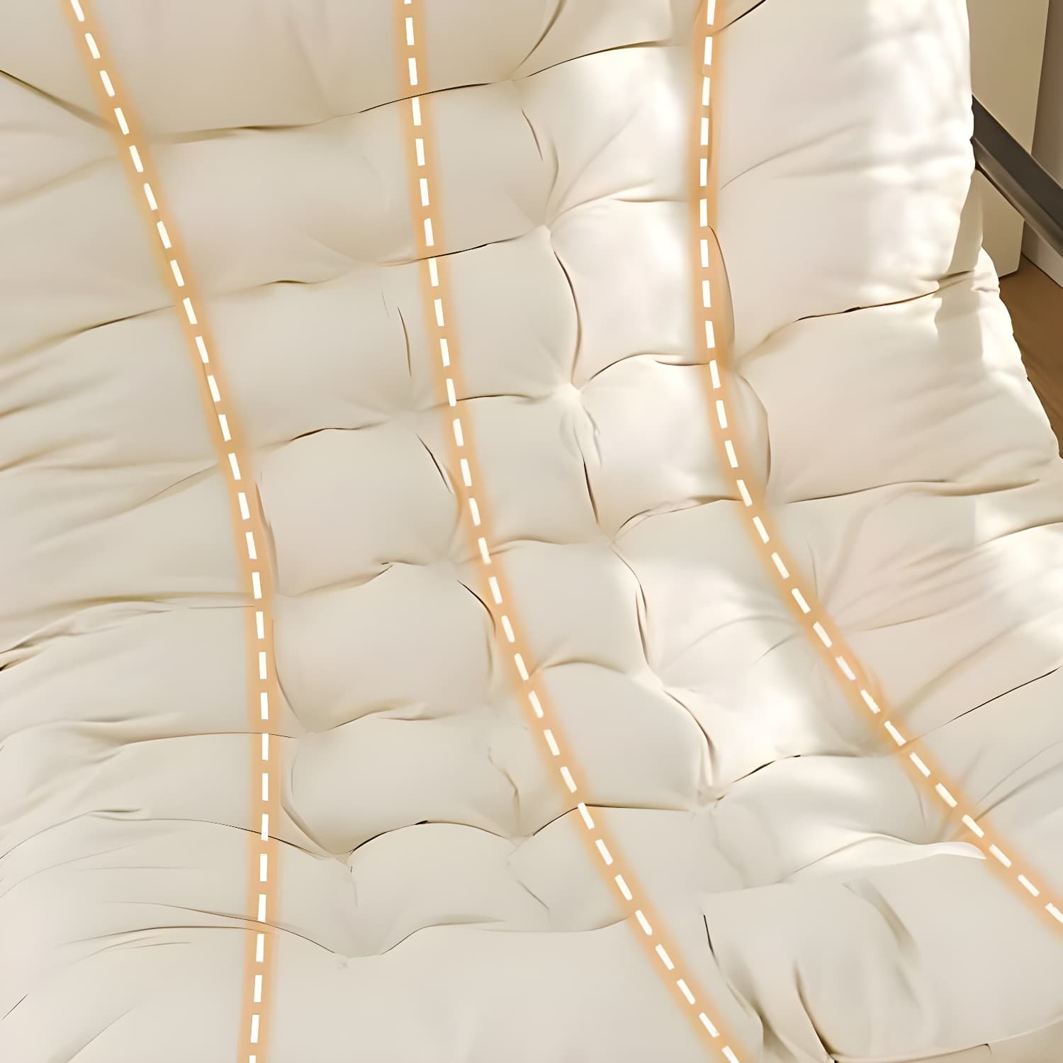 Modern Indoor Rocking Chair with Track Arms, Spindle Back and Metal Legs - image 10