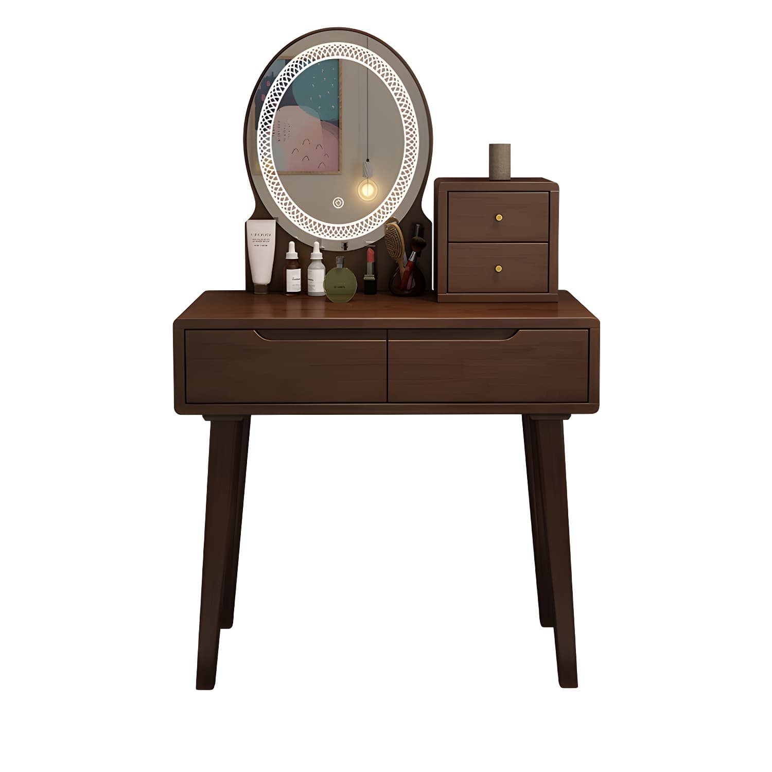 Traditions Make-up Vanity Solid Wood Bedroom With Drawer Dressing Table - image 21