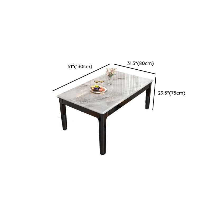 Contemporary 7 Piece Rectangle Dining Table Set with 4-Leg Base - image 8