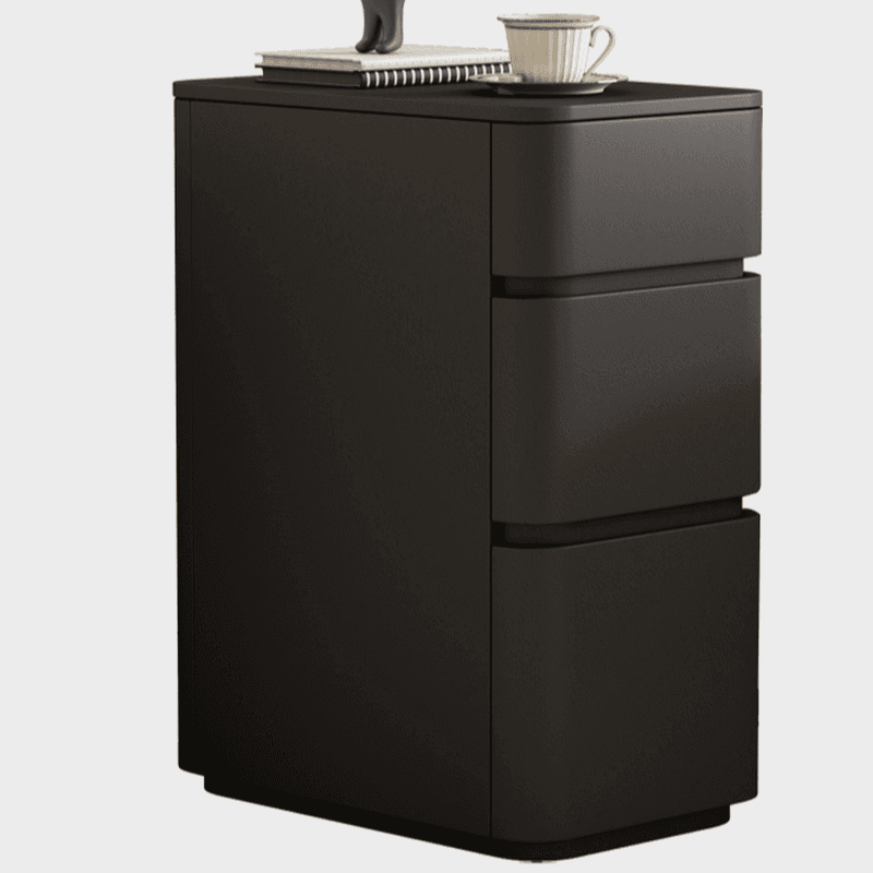 Stylish 3 Tiers Nightstand With Drawer Storage in Artificial Leather - image 6